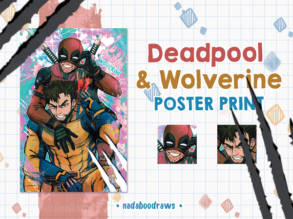 Deadpool with Wolverine & Twice  Poster Prints